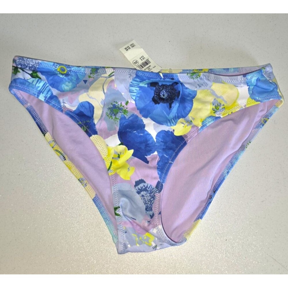 Aerie New Swim Bathing Suit Bottom Purple Blue Yellow Bikini Size Small S